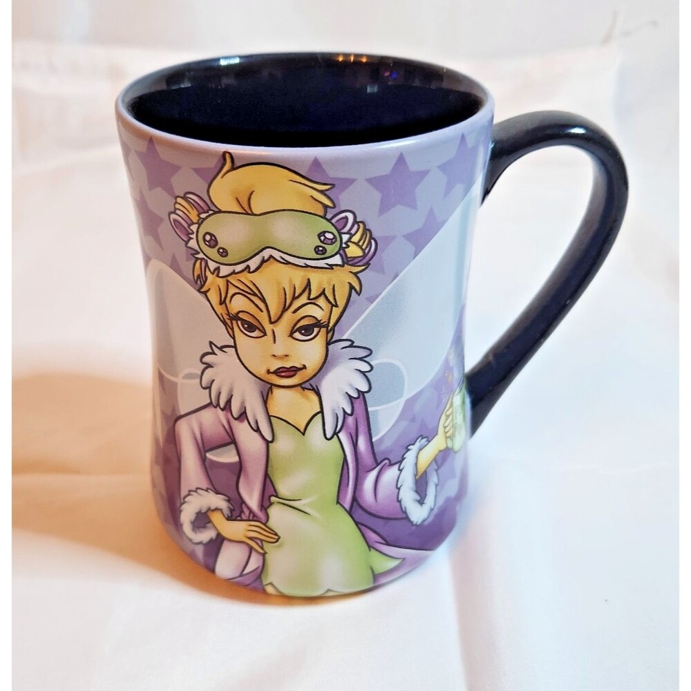 Disney Parks Tinker Bell Mornings Aren’t Magical Purple 16 oz Coffee Mug